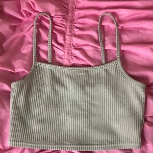 Sage Green Cropped Tank Top